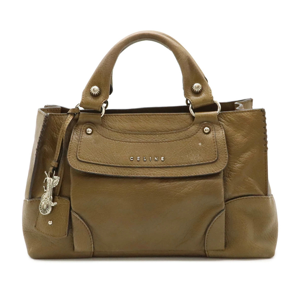 Celine Boogie Bag Handbag Leather Brown